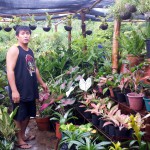 Wilredo Valencia, Jr. with his garden of plants in San Jose Del Monte, Bulacan